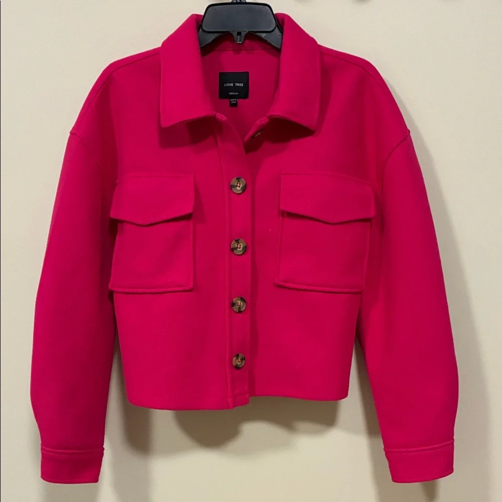 Love Tree cropped jacket medium pink - Picture 1 of 5